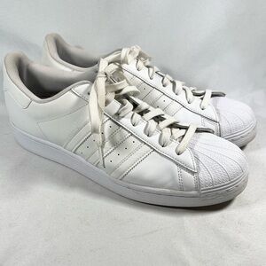 Adidas Superstar II mens leather shoes lace up sneakers white size 12 G17071